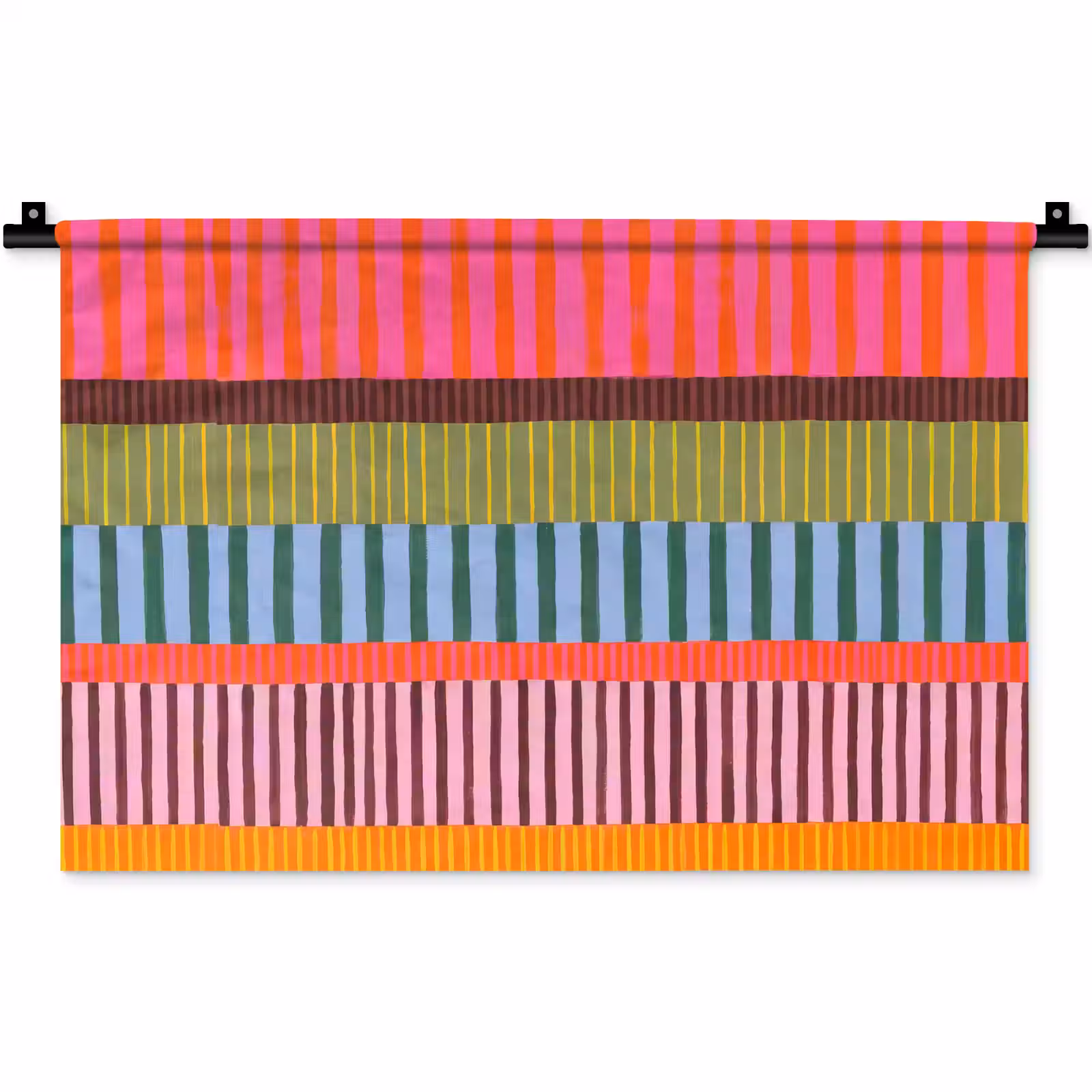 Wandteppich - Zusammenfassung – Streifen – Modern – Farbenfroh – Kunst — 1