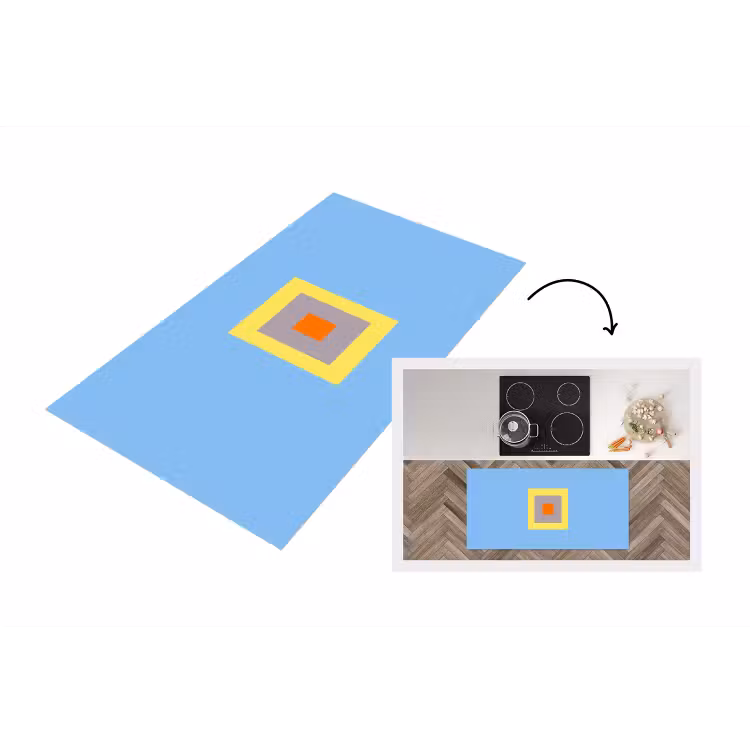 Küchenläufer - Abstrakt – Geometrisch – Farbenfroh – Modern – Formen — 1
