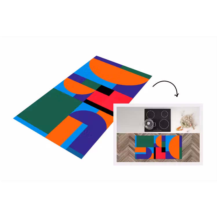 Küchenläufer - Geometrisch – Abstrakt – Formen – Farbenfroh – Modern — 1
