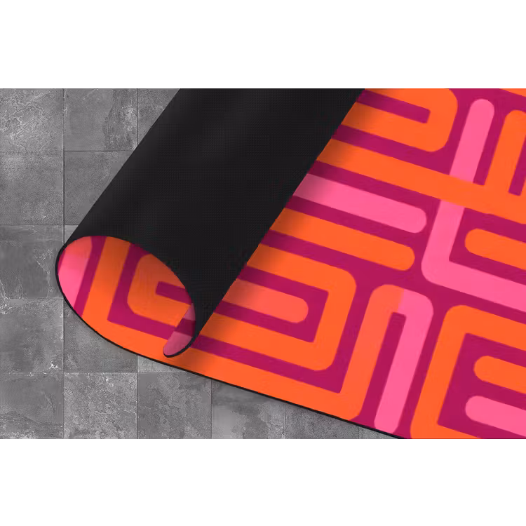 Küchenläufer - Zusammenfassung – Muster – Linien – Rosa – Orange — 4