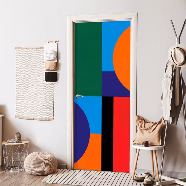 Türtapete - Geometrisch – Abstrakt – Formen – Farbenfroh – Modern — 7