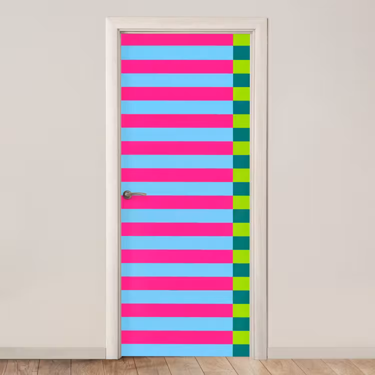 Türtapete - Muster – Streifen – Modern – Abstrakt – Bunt — 1