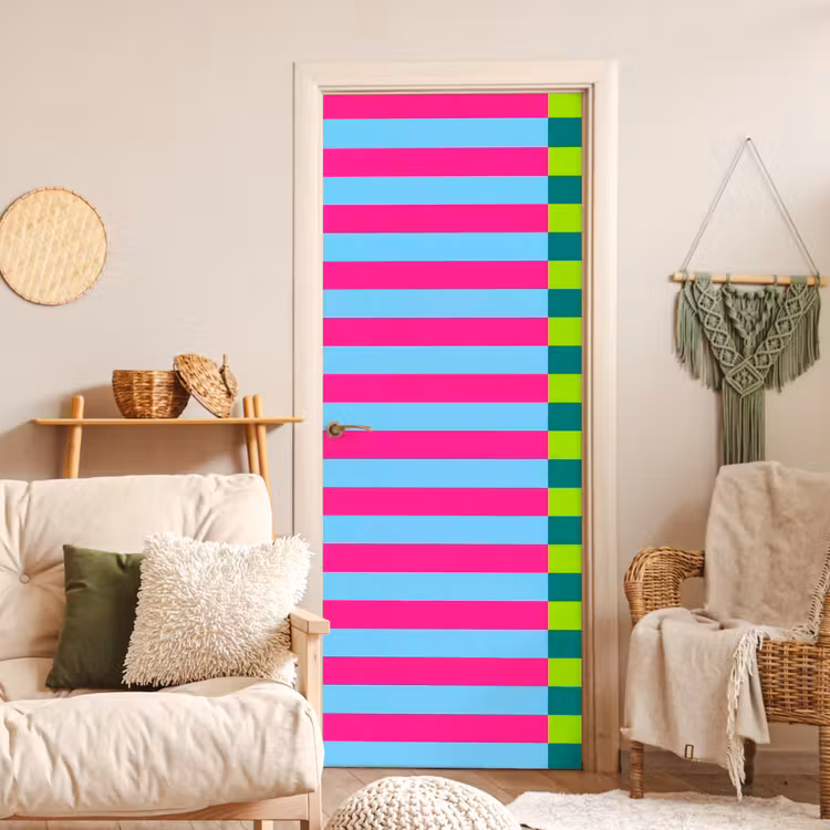 Türtapete - Muster – Streifen – Modern – Abstrakt – Bunt — 3