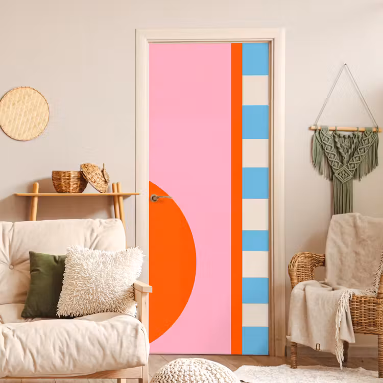 Türtapete - Zusammenfassung – Formen – Geometrisch – Modern – Farbenfroh — 3