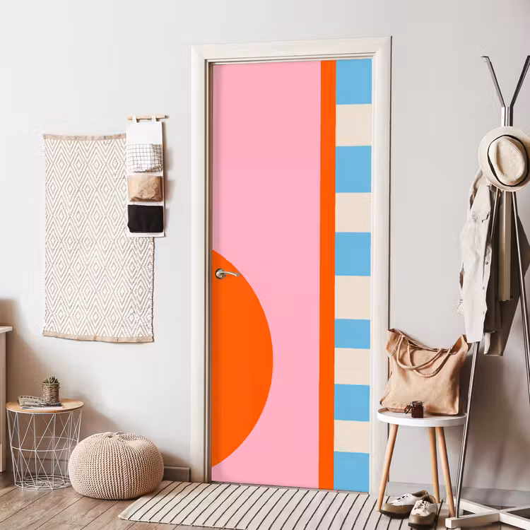 Türtapete - Zusammenfassung – Formen – Geometrisch – Modern – Farbenfroh — 7