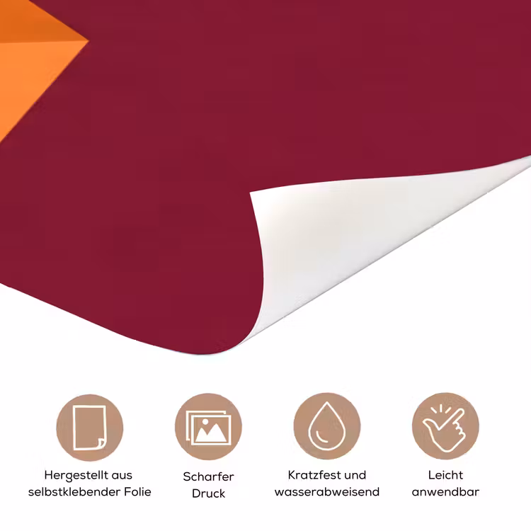 Türtapete - Zusammenfassung – Formen – Modern – Blau – Orange — 8