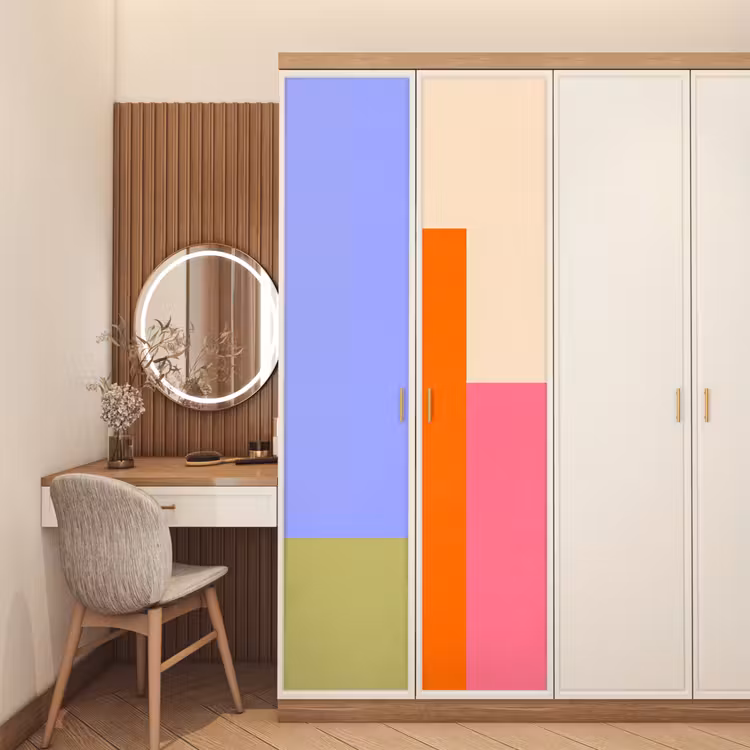 Türtapete - Zusammenfassung – Geometrie – Kunst – Modern – Farbenfroh — 4