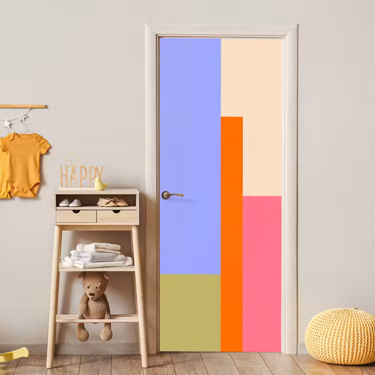Türtapete - Zusammenfassung – Geometrie – Kunst – Modern – Farbenfroh — 5