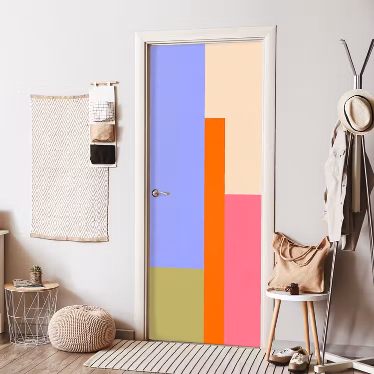 Türtapete - Zusammenfassung – Geometrie – Kunst – Modern – Farbenfroh — 7