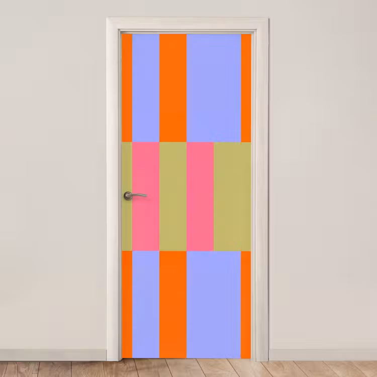 Türtapete - Zusammenfassung – Muster – Geometrisch – Farbenfroh – Modern — 1