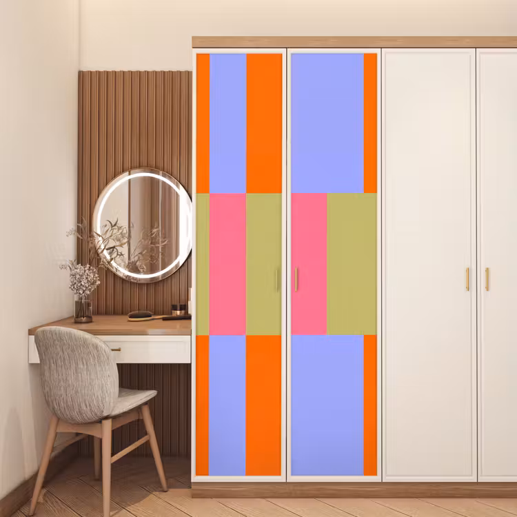 Türtapete - Zusammenfassung – Muster – Geometrisch – Farbenfroh – Modern — 4