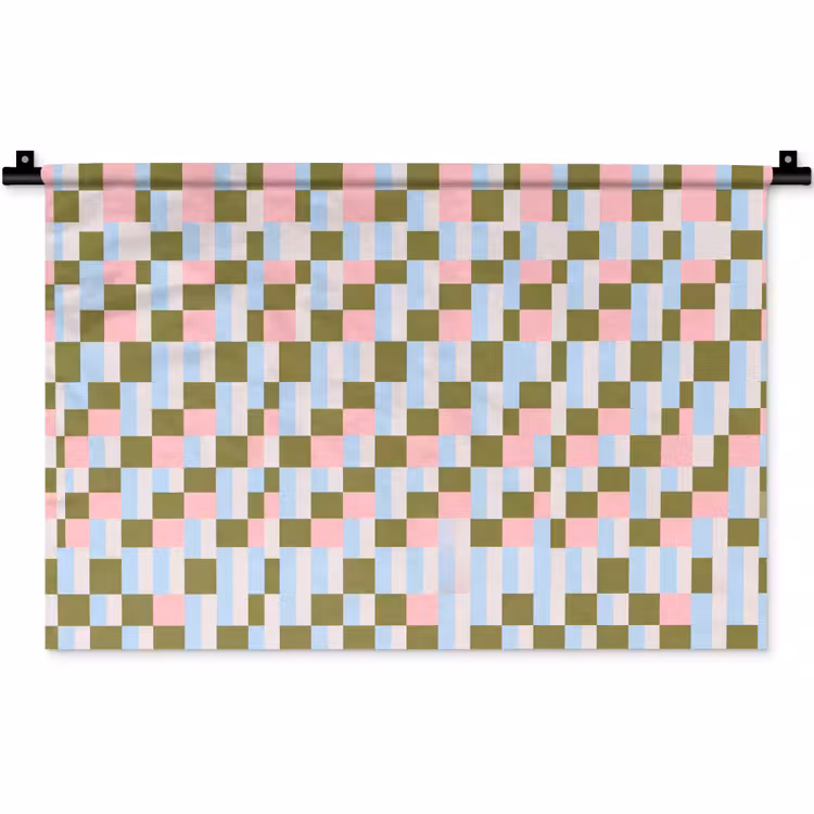 Wandteppich - Muster – Geometrisch – Abstrakt – Farbenfroh – Modern — 1