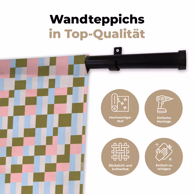 Wandteppich - Muster – Geometrisch – Abstrakt – Farbenfroh – Modern — 7