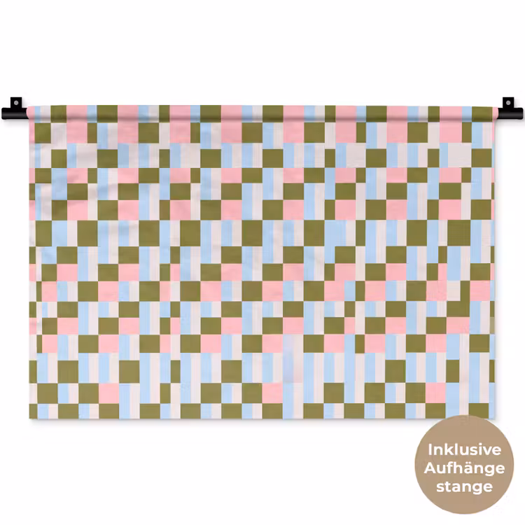 Wandteppich - Muster – Geometrisch – Abstrakt – Farbenfroh – Modern — 9