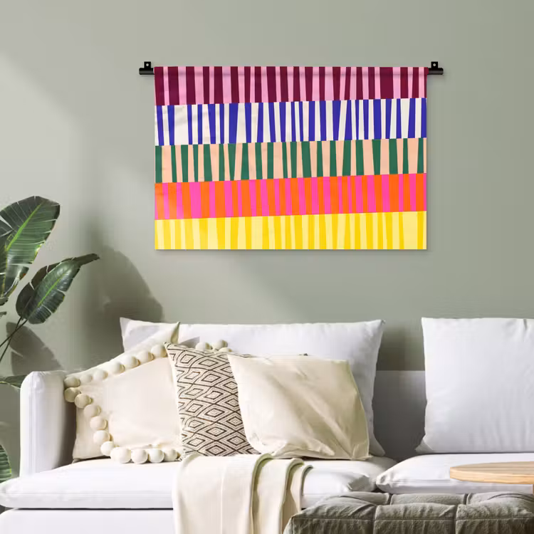 Wandteppich - Muster – Streifen – Abstrakt – Modern – Farbenfroh — 4