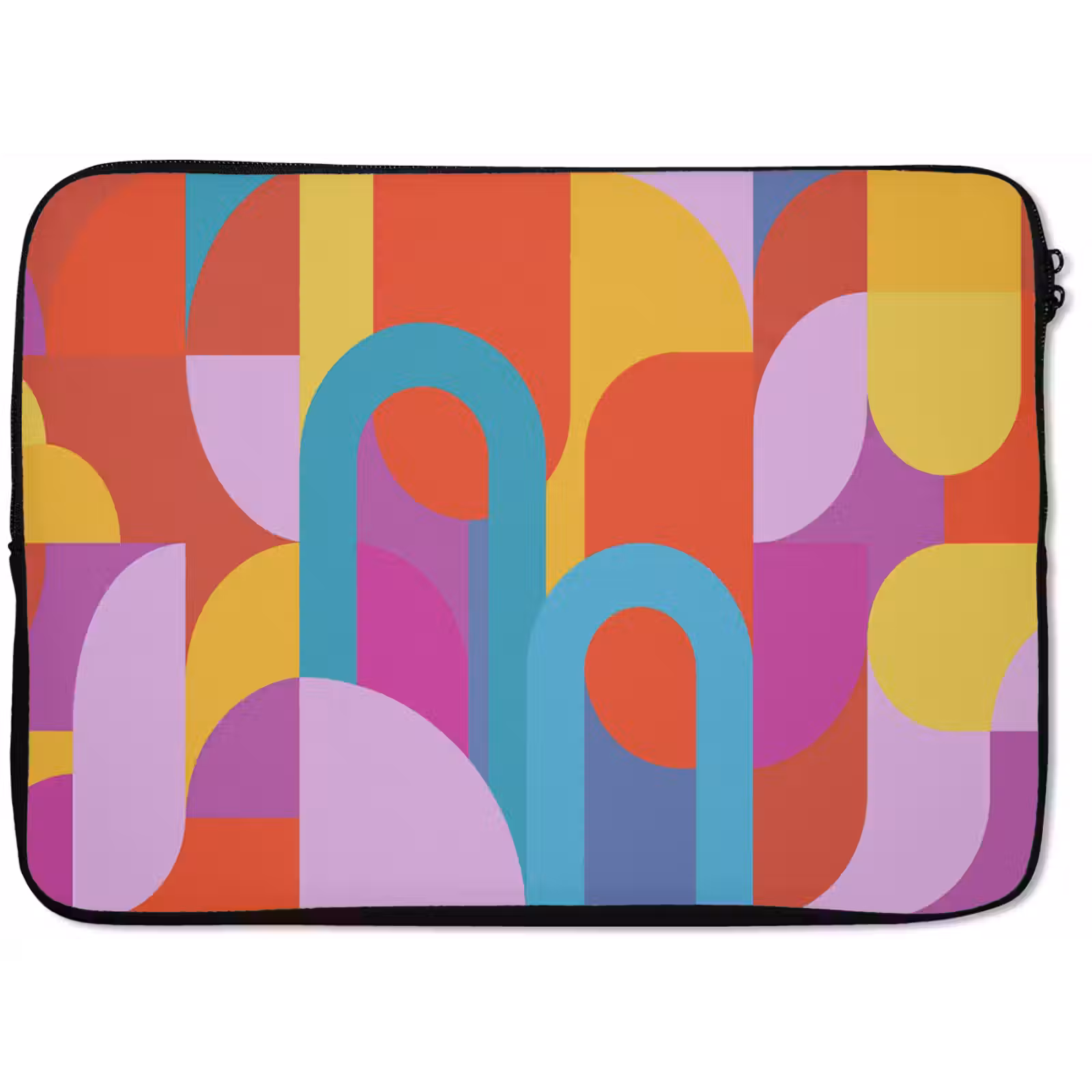 Laptop hülle - Zusammenfassung – Geometrie – Farbenfroh – Modern – Kunst — 1