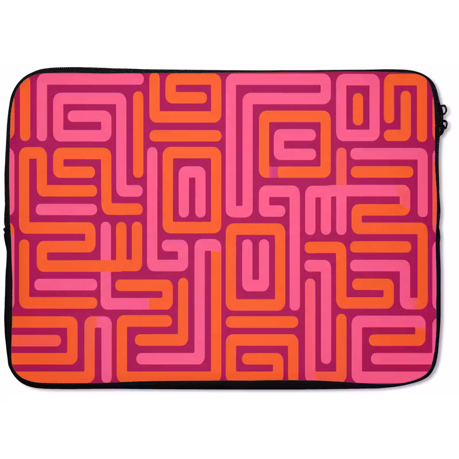 Laptop hülle - Zusammenfassung – Muster – Linien – Rosa – Orange — 1