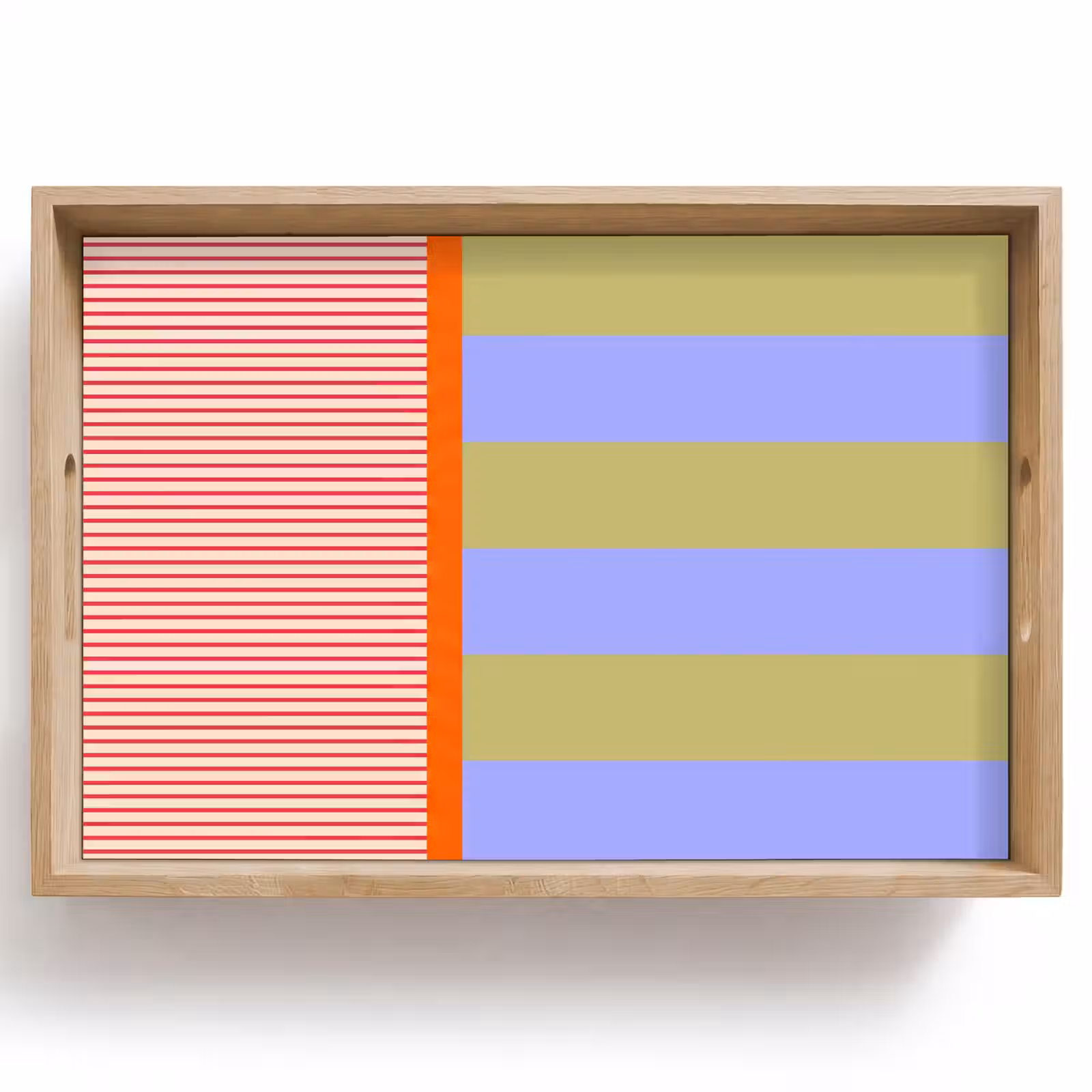 Tablett - Zusammenfassung – Geometrie – Streifen – Blöcke – Rot — 1