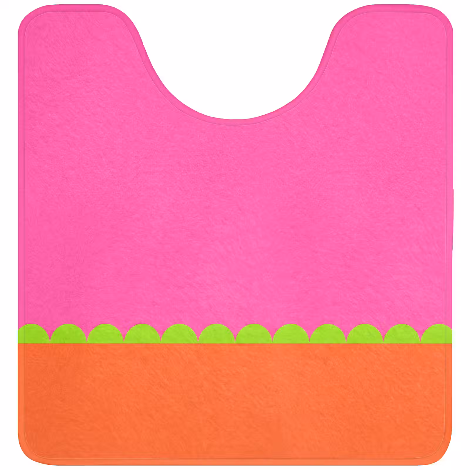 WC Vorleger - Zusammenfassung – Geometrisch – Farbblöcke – Rosa – Orange — 1