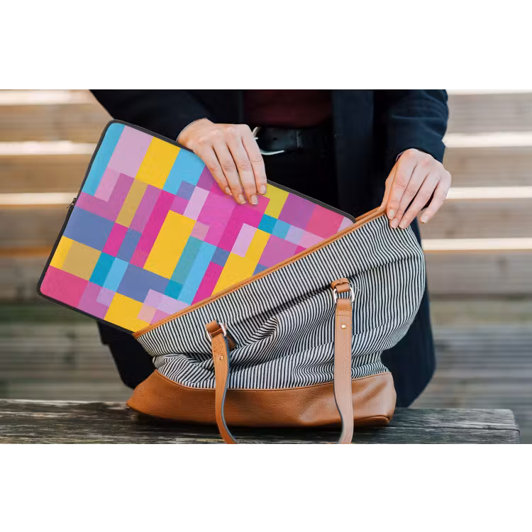 Laptop hülle - Abstrakt – Geometrisch – Kunst – Farbenfroh – Modern — 4
