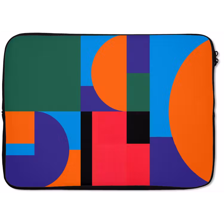 Laptop hülle - Geometrisch – Abstrakt – Formen – Farbenfroh – Modern — 1