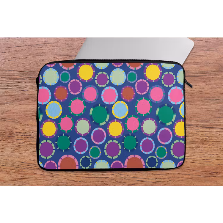 Laptop hülle - Muster – Kreise – Abstrakt – Bunt — 2