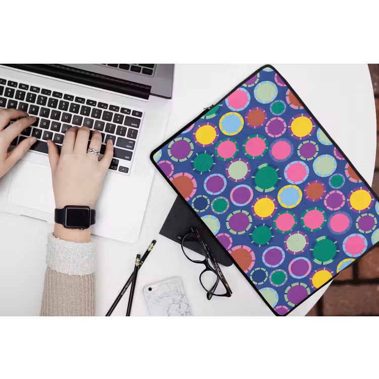 Laptop hülle - Muster – Kreise – Abstrakt – Bunt — 3