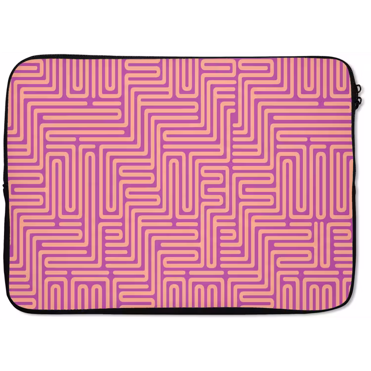 Laptop hülle - Muster – Linien – Abstrakt – Modern – Lila — 1