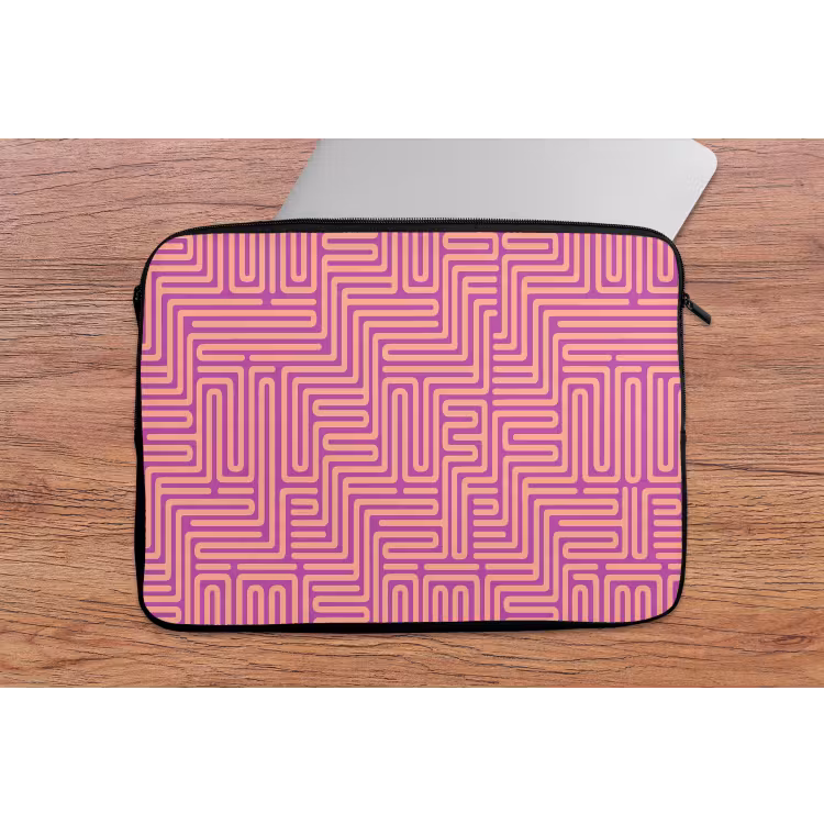 Laptop hülle - Muster – Linien – Abstrakt – Modern – Lila — 2