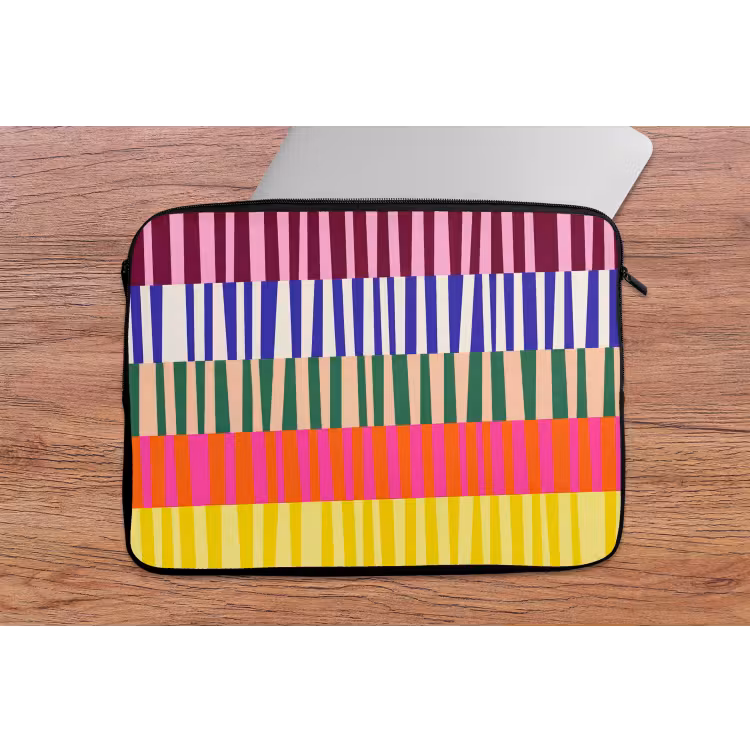 Laptop hülle - Muster – Streifen – Abstrakt – Modern – Farbenfroh — 2