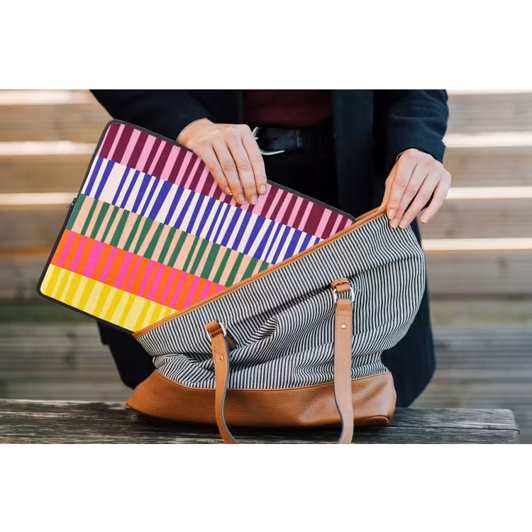 Laptop hülle - Muster – Streifen – Abstrakt – Modern – Farbenfroh — 4