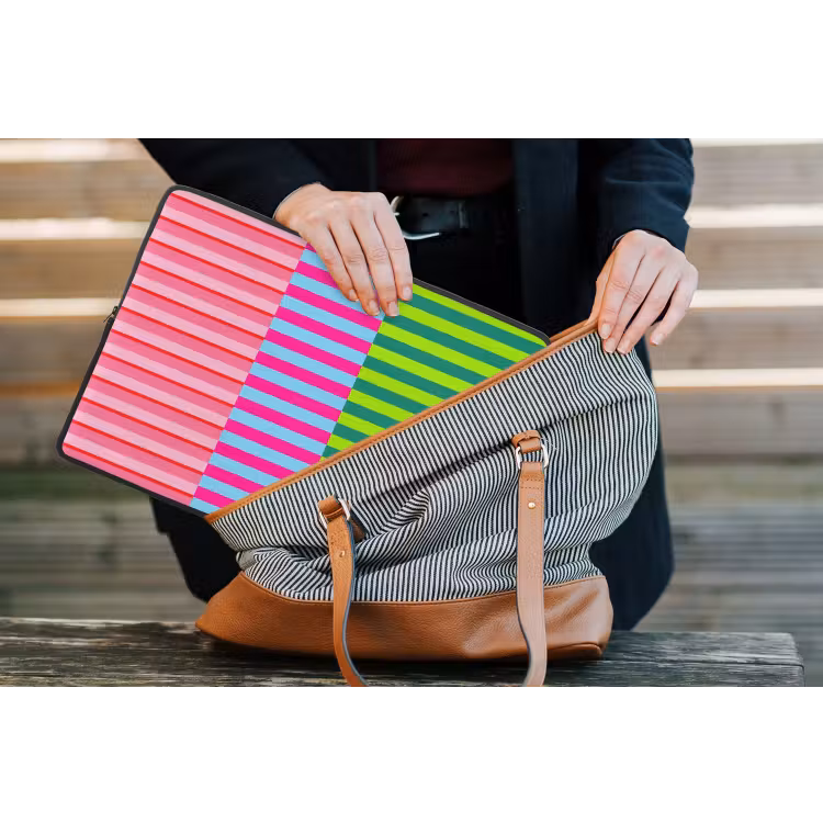 Laptop hülle - Muster – Streifen – Modern – Abstrakt – Bunt — 4