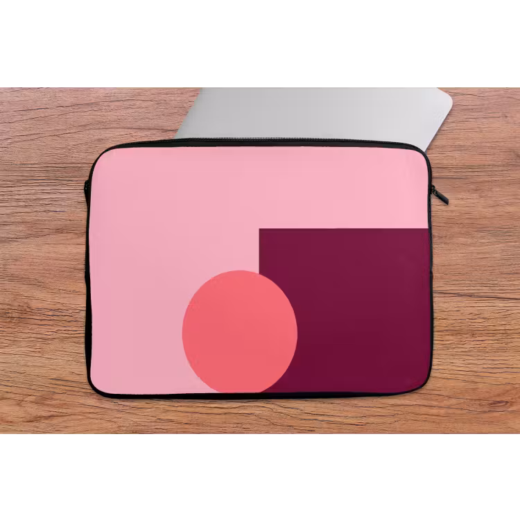 Laptop hülle - Zusammenfassung – Formen – Rosa – Modern – Design — 2