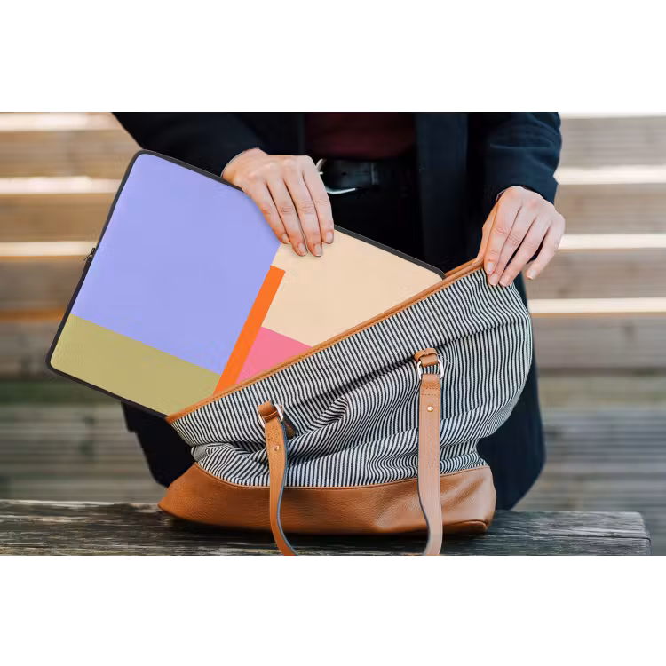 Laptop hülle - Zusammenfassung – Geometrie – Kunst – Modern – Farbenfroh — 4