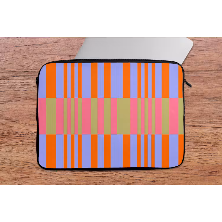 Laptop hülle - Zusammenfassung – Muster – Geometrisch – Farbenfroh – Modern — 2