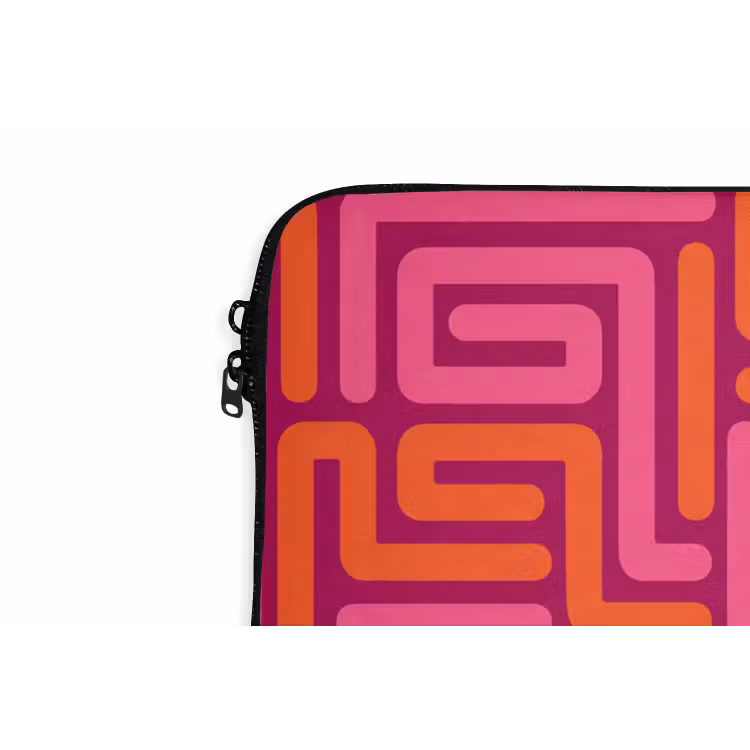 Laptop hülle - Zusammenfassung – Muster – Linien – Rosa – Orange — 5