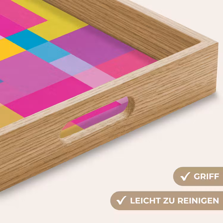 Tablett - Abstrakt – Geometrisch – Kunst – Farbenfroh – Modern — 5