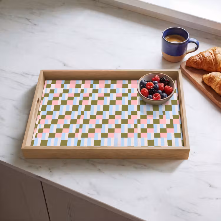 Tablett - Muster – Geometrisch – Abstrakt – Farbenfroh – Modern — 4