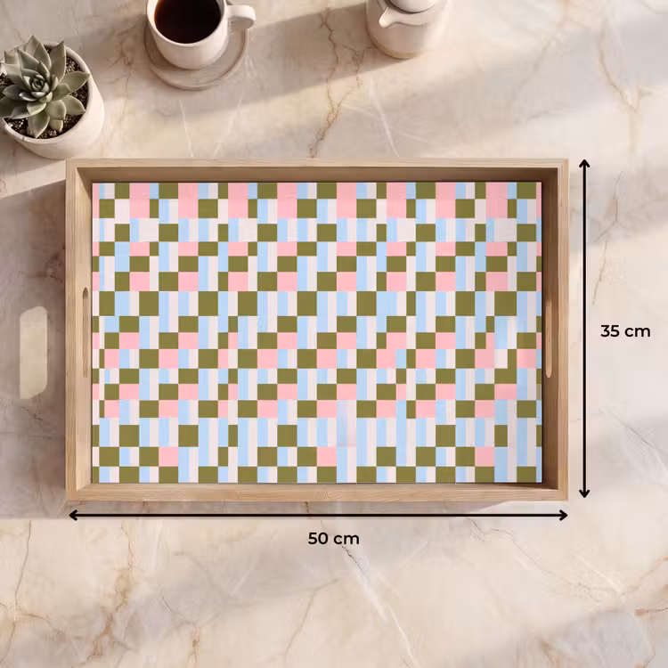 Tablett - Muster – Geometrisch – Abstrakt – Farbenfroh – Modern — 9