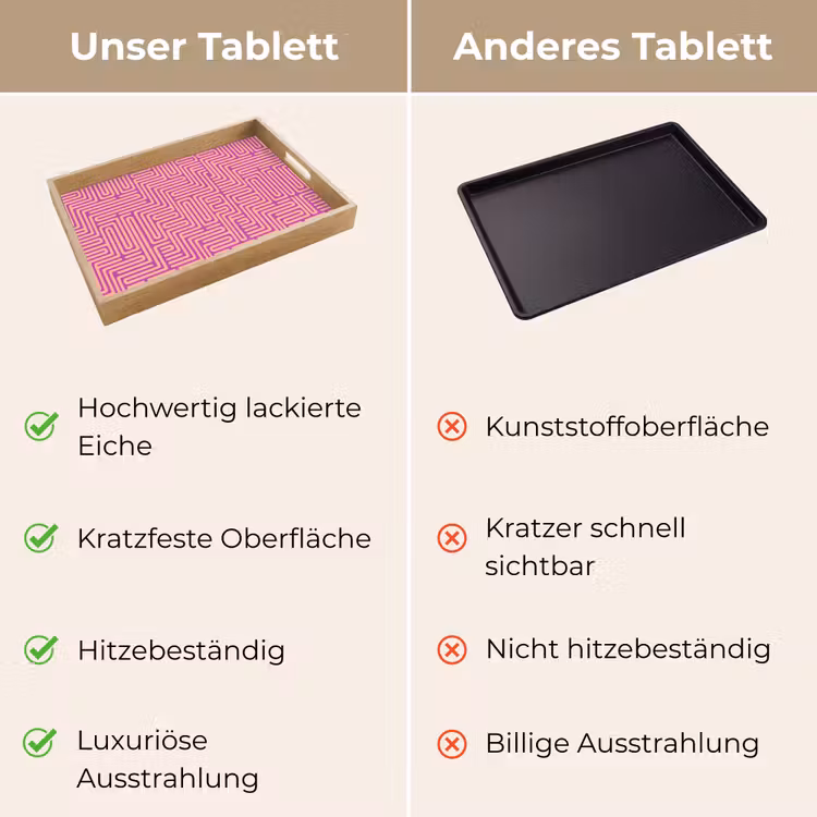 Tablett - Muster – Linien – Abstrakt – Modern – Lila — 3