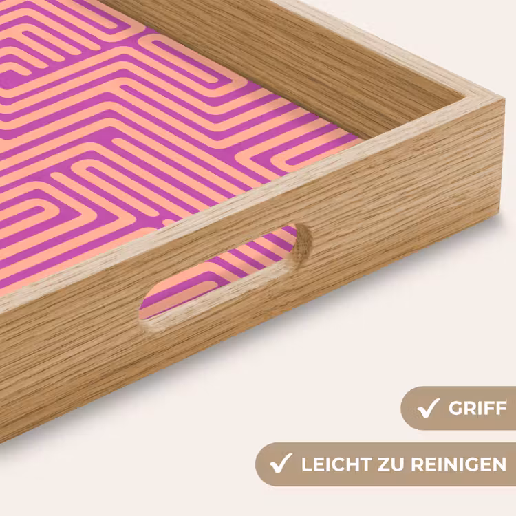 Tablett - Muster – Linien – Abstrakt – Modern – Lila — 5