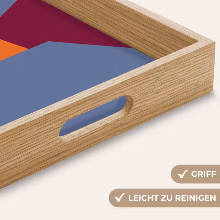 Tablett - Zusammenfassung – Formen – Modern – Blau – Orange — 5