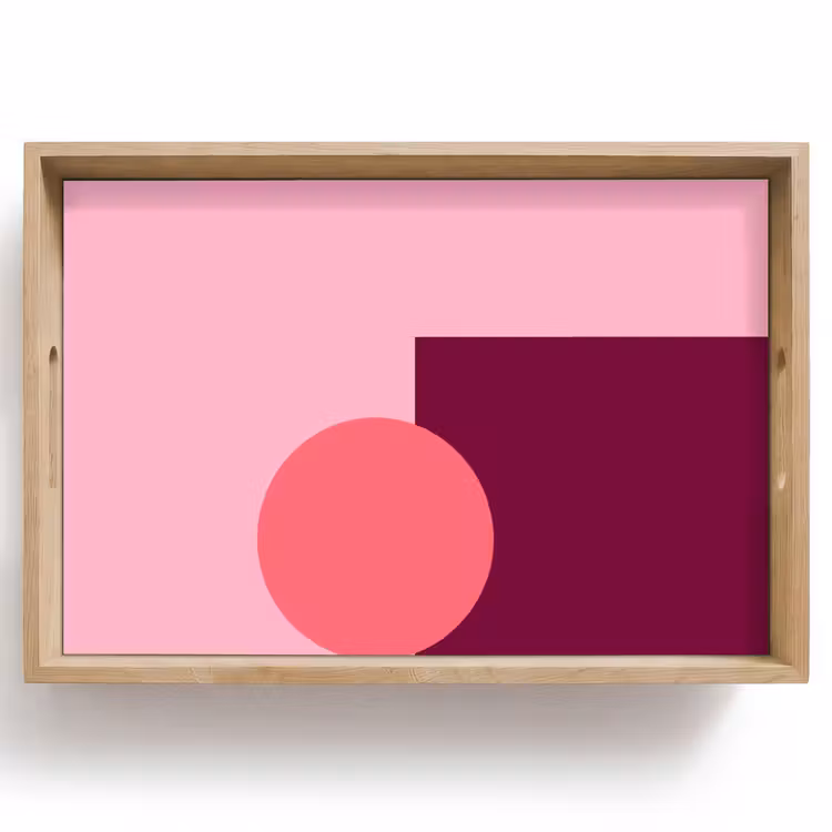 Tablett - Zusammenfassung – Formen – Rosa – Modern – Design — 1