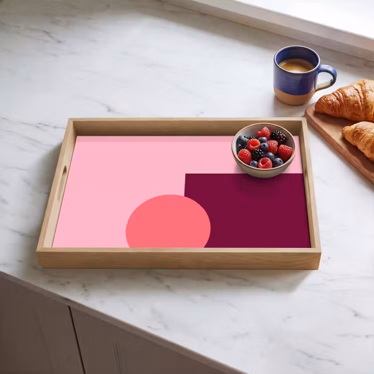 Tablett - Zusammenfassung – Formen – Rosa – Modern – Design — 4