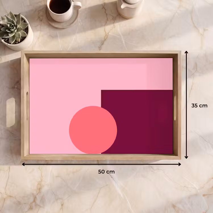 Tablett - Zusammenfassung – Formen – Rosa – Modern – Design — 9