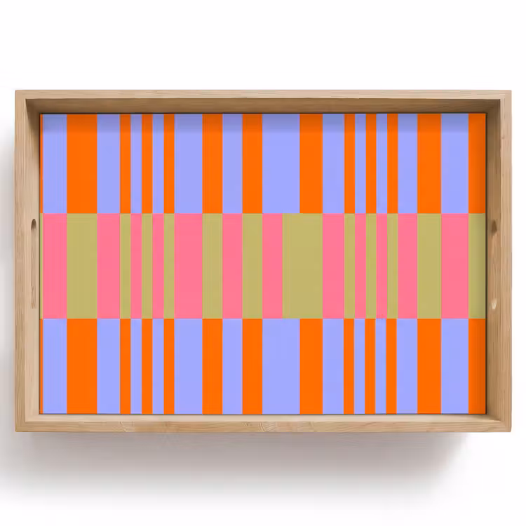 Tablett - Zusammenfassung – Muster – Geometrisch – Farbenfroh – Modern — 1