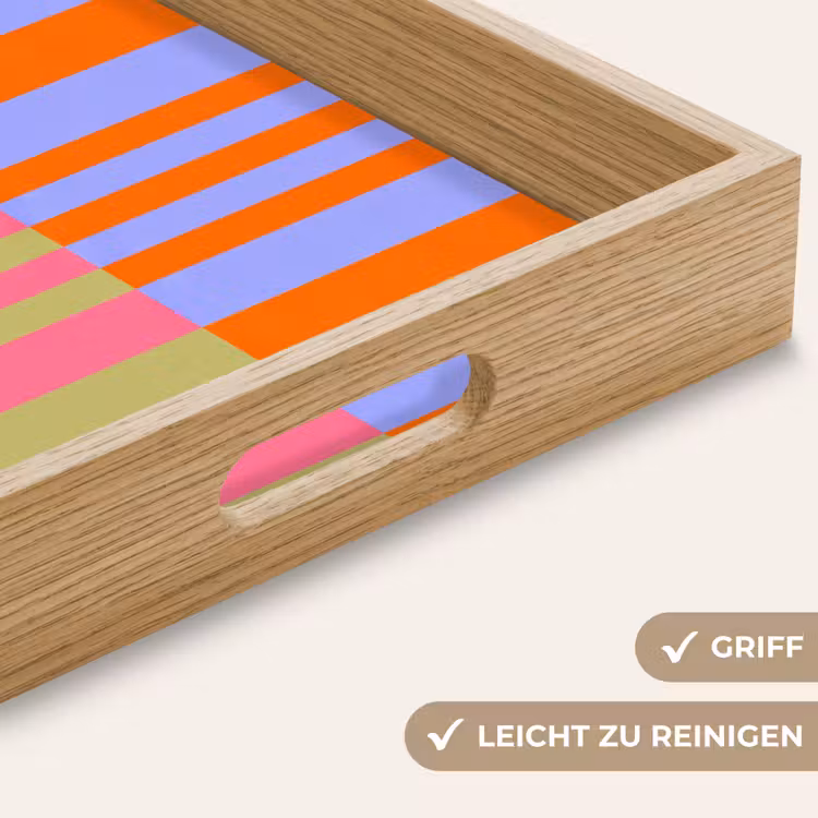 Tablett - Zusammenfassung – Muster – Geometrisch – Farbenfroh – Modern — 5
