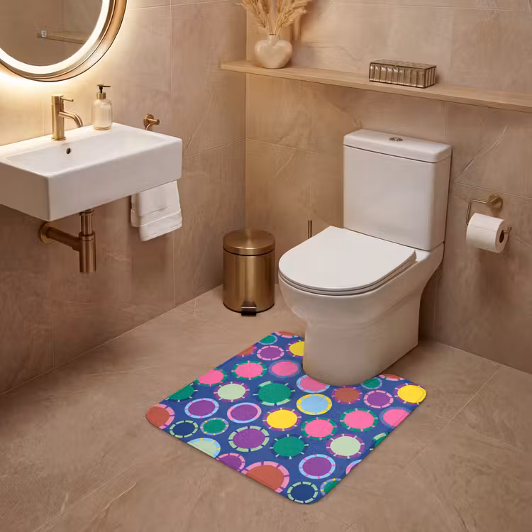 WC Vorleger - Muster – Kreise – Abstrakt – Bunt — 4