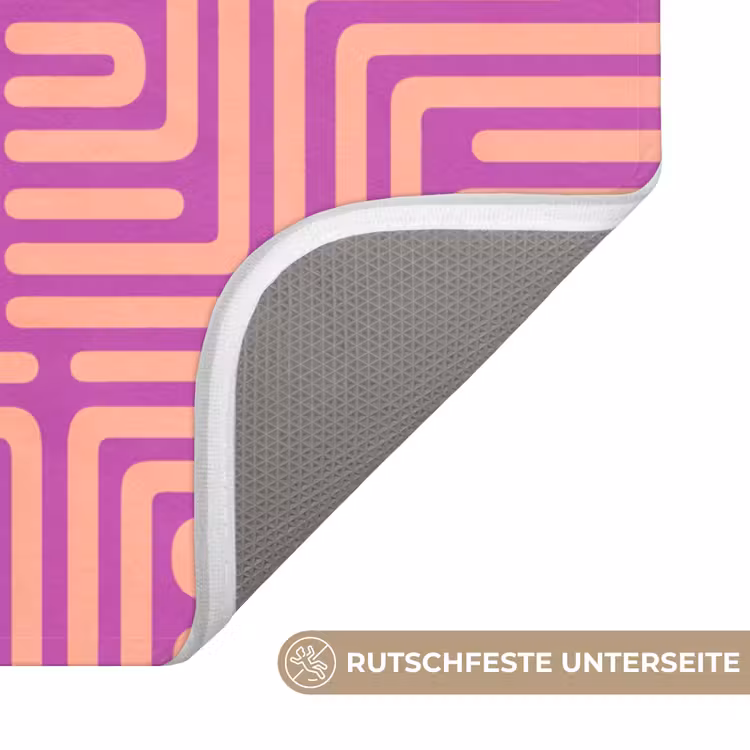 WC Vorleger - Muster – Linien – Abstrakt – Modern – Lila — 3