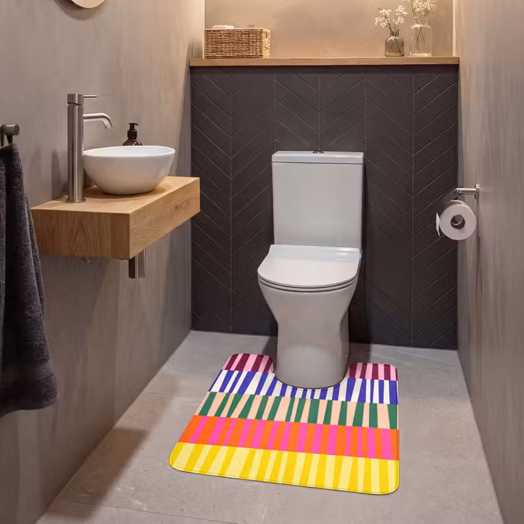 WC Vorleger - Muster – Streifen – Abstrakt – Modern – Farbenfroh — 2